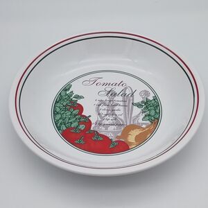 Certified International Corp Tomato Salad Recipe Bowl 9 7/8 Inch